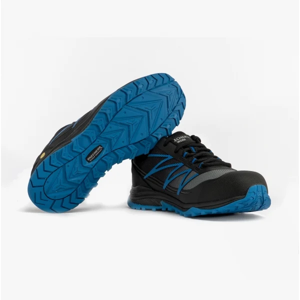 Skechers Work 200046EC PUXAL Mens Safety Trainers Black/Blue - Image 4